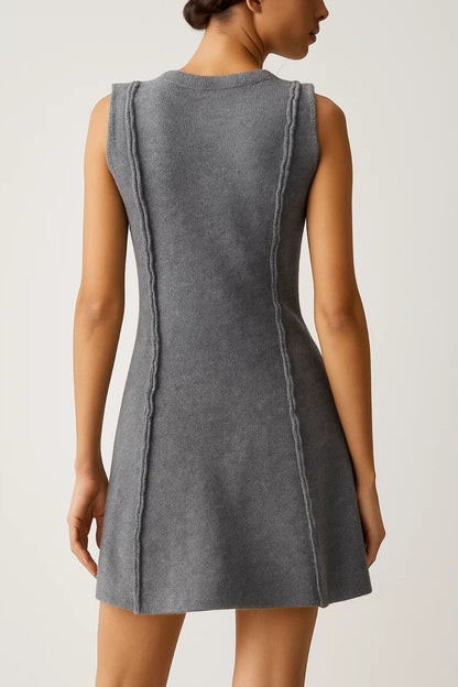 Robe Courte Zippée | Robe Sans Manches Structurée | Moderne et Confortable