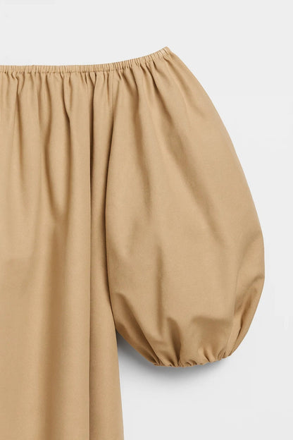 Robe Courte à Épaules Dénudées | Robe Ample Femme | Légère et Respirante