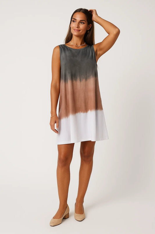 Robe Décontractée Dégradée | Robe Courte d’Été | Légère et Ample