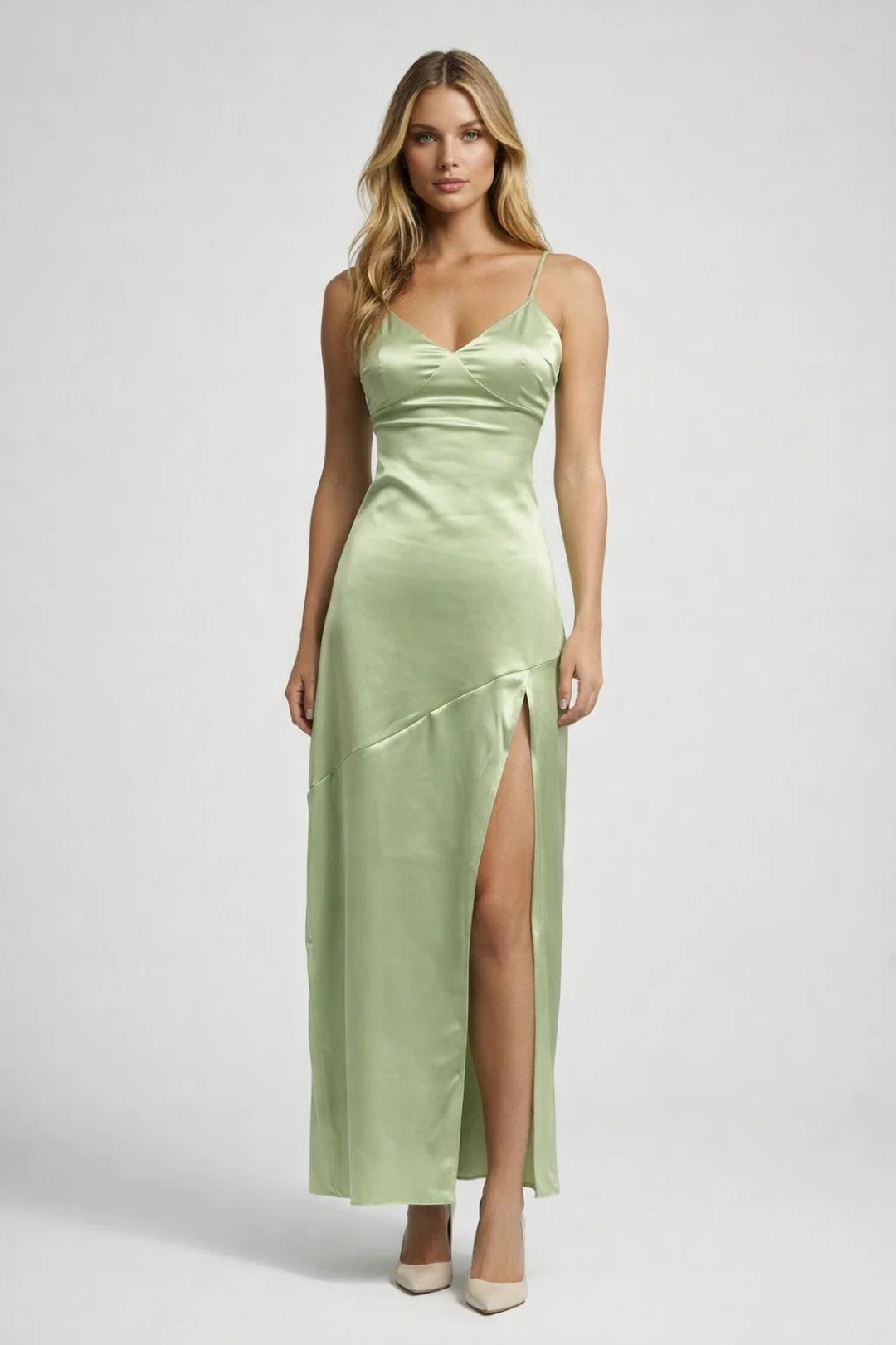 Robe Maxi Femme - Bretelles Fines Fendue Coupe Ajustée | Élégante