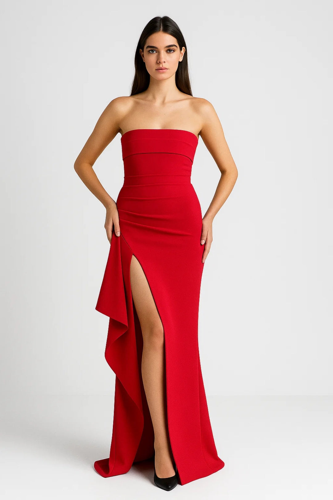 Robe Fendue Élégante | Robe Longue Sans Bretelles | Légère et Confortable