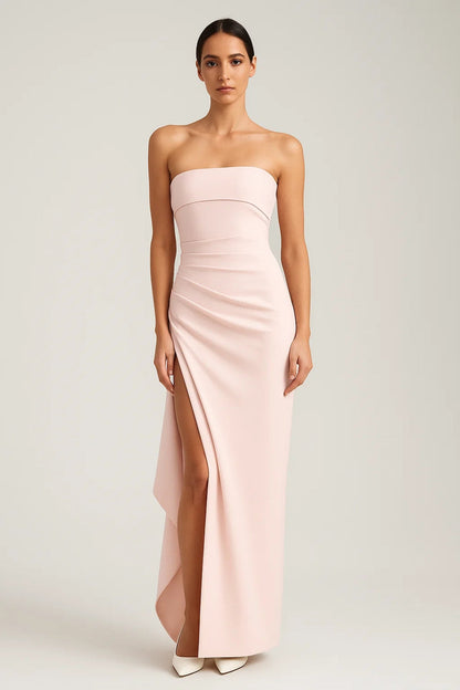 Robe Fendue Élégante | Robe Longue Sans Bretelles | Légère et Confortable