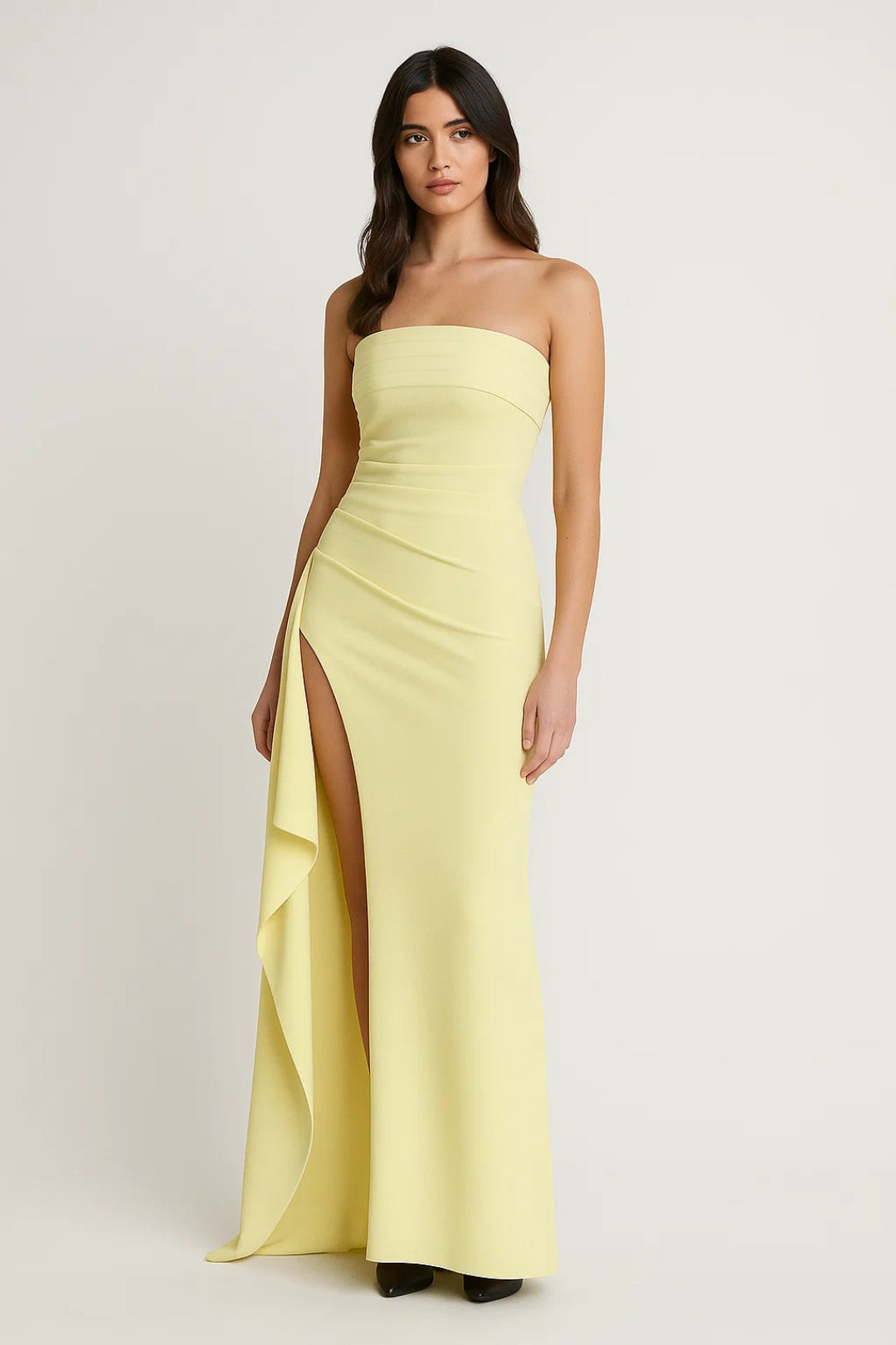 Robe Fendue Élégante | Robe Longue Sans Bretelles | Légère et Confortable