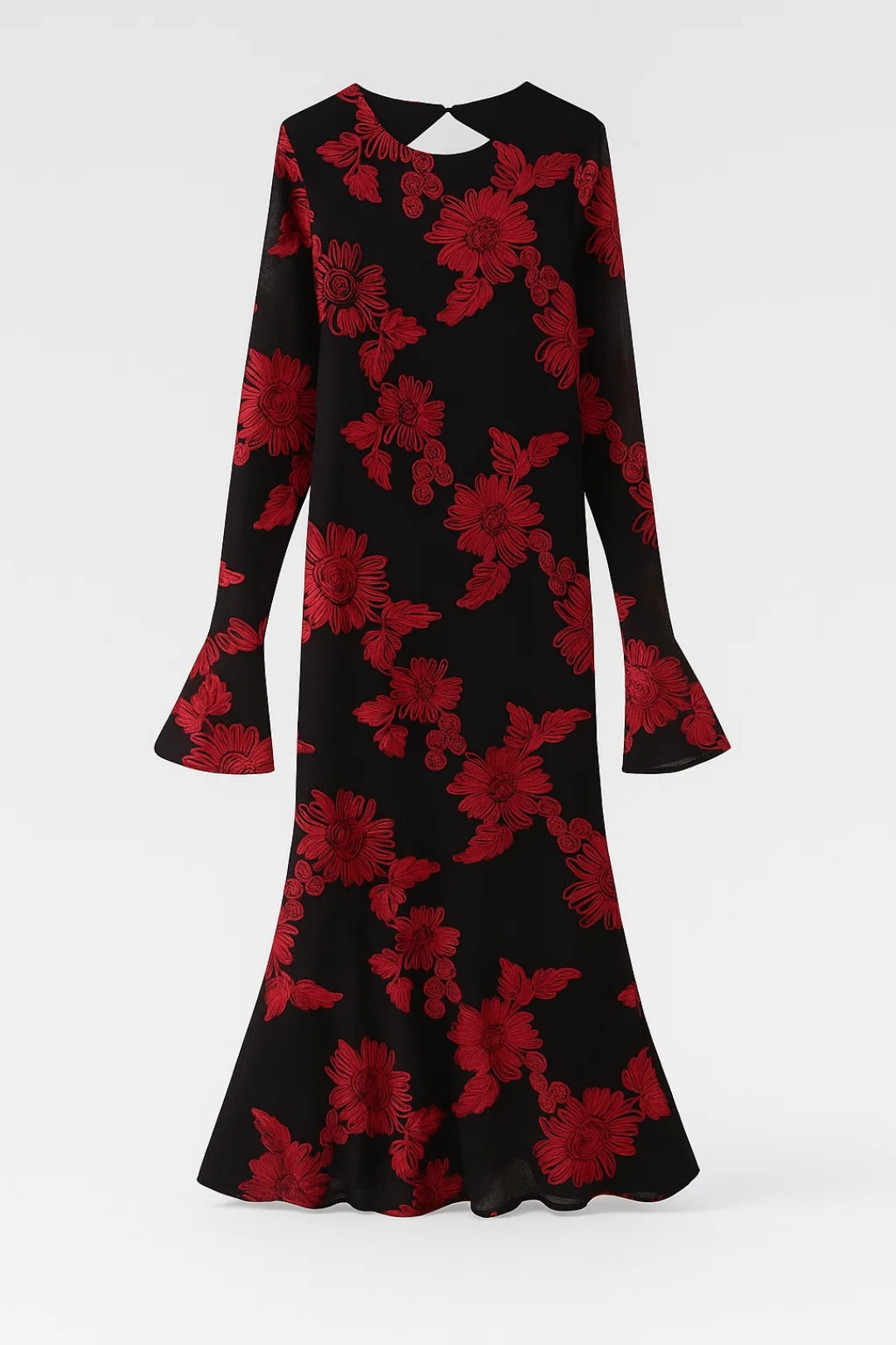 Robe Fleurie Élégante | Robe à manches longues pour femme | Fluide et Féminine