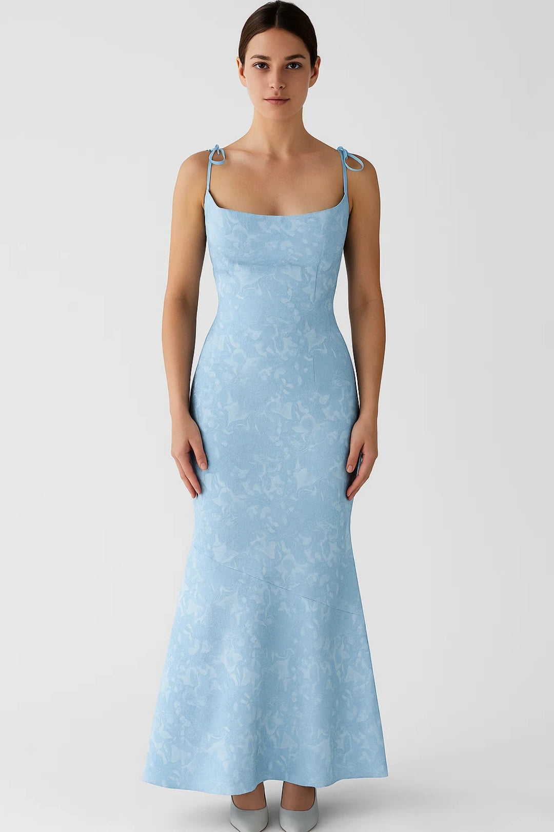 Robe Longue Ajustée | Robe Élégante à Fines Bretelles | Légère et Respirante