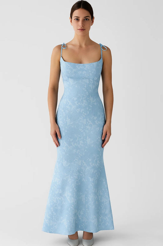 Robe Longue Ajustée | Robe Élégante à Fines Bretelles | Légère et Respirante