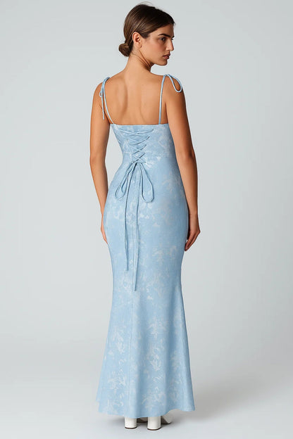 Robe Longue Ajustée | Robe Élégante à Fines Bretelles | Légère et Respirante