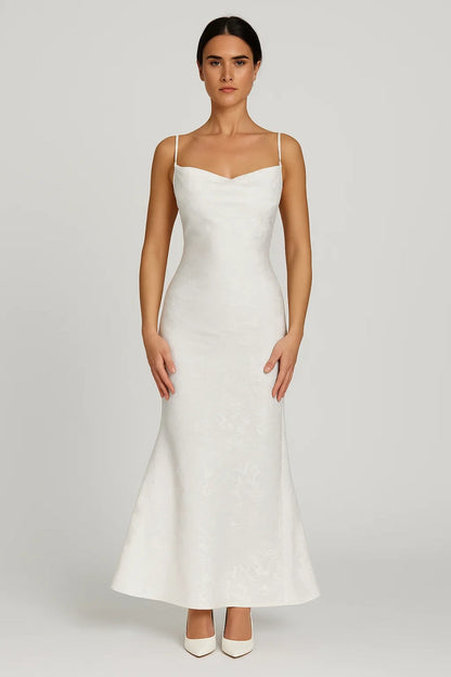 Robe Longue Ajustée | Robe Élégante à Fines Bretelles | Légère et Respirante