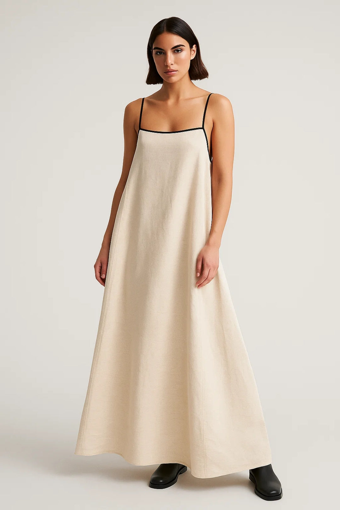 Robe Longue Ample | Robe Décontractée à Bretelles Fines | Légère et Respirante