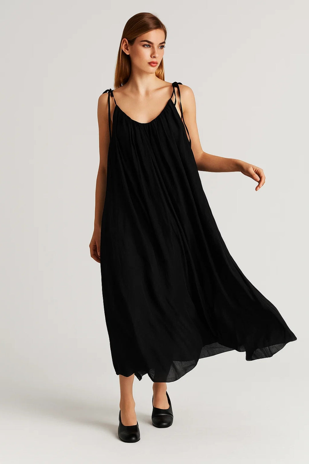 Robe Longue Ample | Robe Décontractée à Bretelles | Légère et Respirante