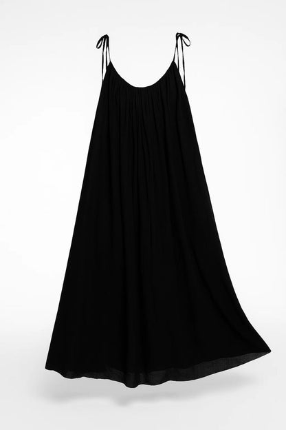 Robe Longue Ample | Robe Décontractée à Bretelles | Légère et Respirante