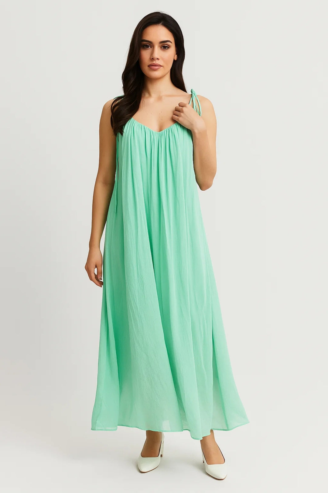 Robe Longue Ample | Robe Décontractée à Bretelles | Légère et Respirante