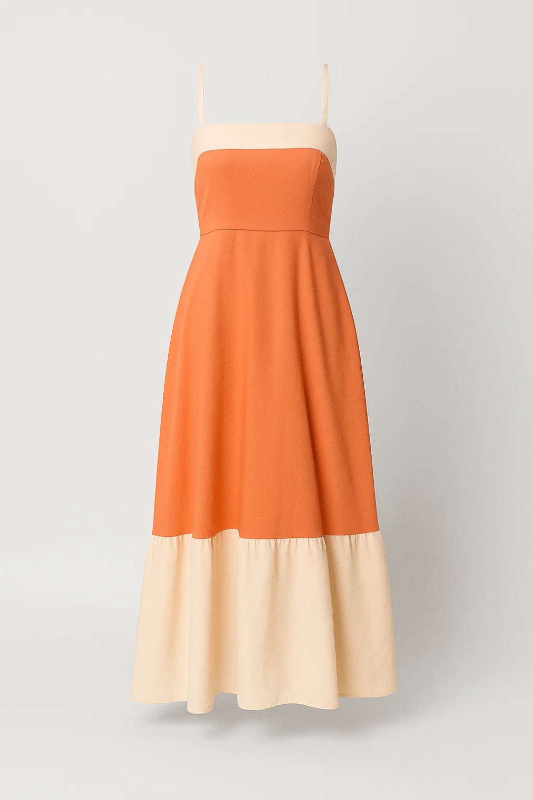 Robe Longue Bicolore | Robe à Bretelles Femme | Légère et Respirante