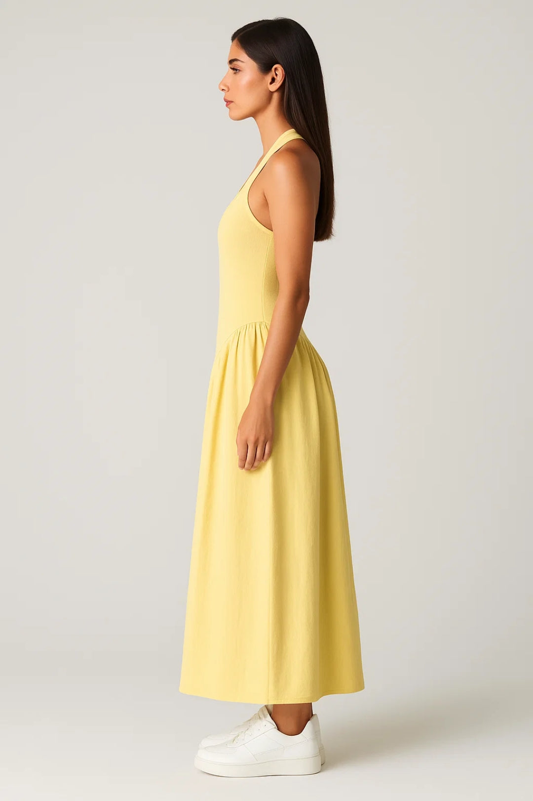 Robe Longue Décontractée | Robe Dos Nageur Évasée | Légère et Confortable