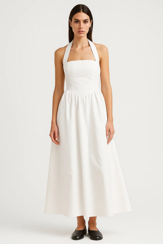 Robe Longue Dos Nu | Robe Élégante Femme | Légère et Respirante