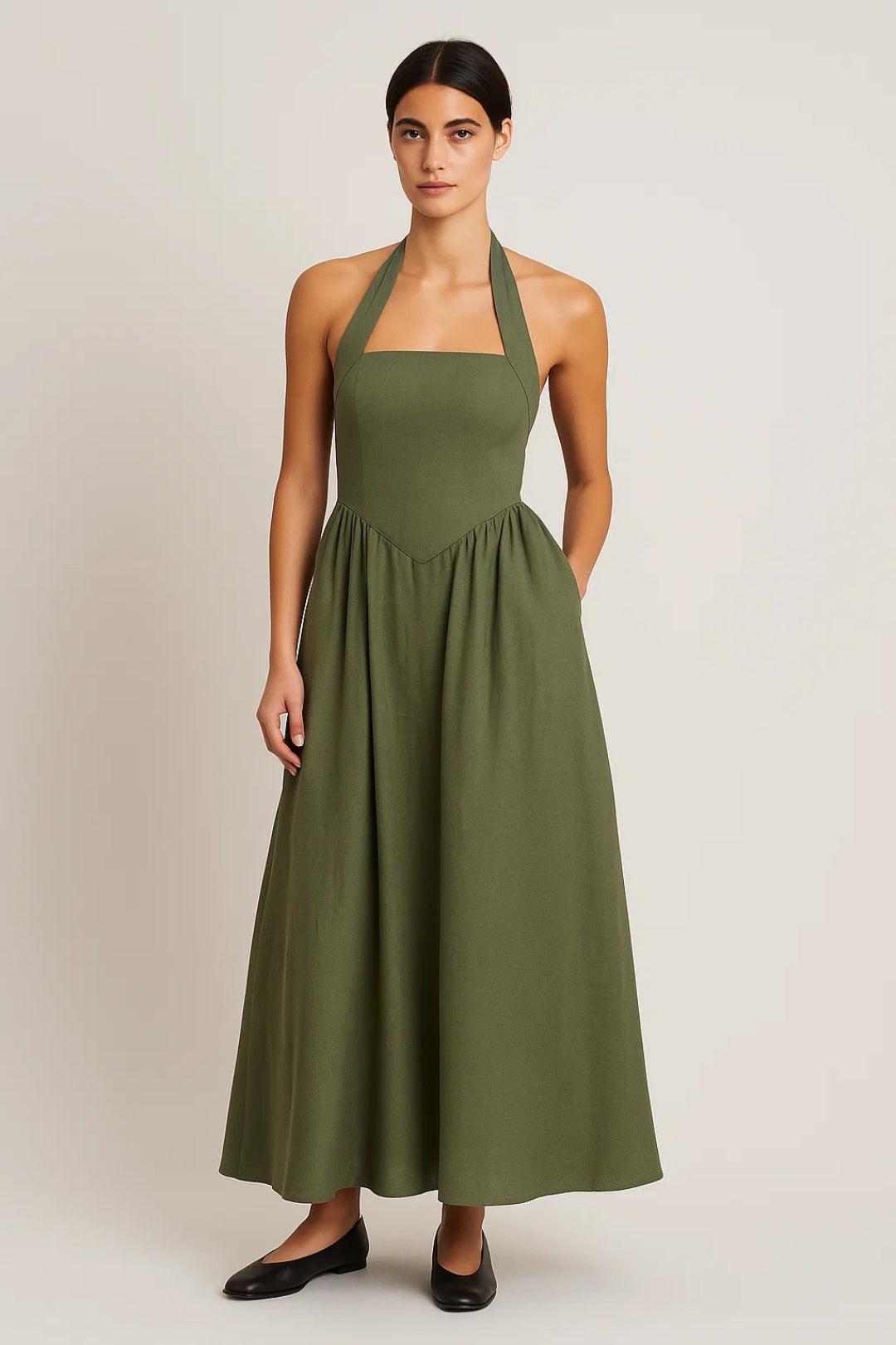 Robe Longue Dos Nu | Robe Élégante Femme | Légère et Respirante