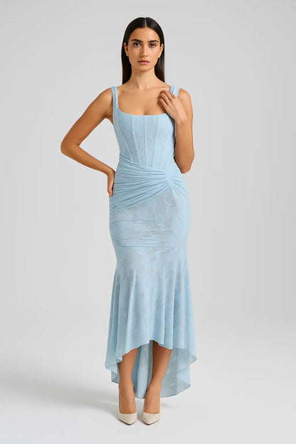 Robe Longue Drapée | Robe Élégante Cintrée | Légère et Respirante