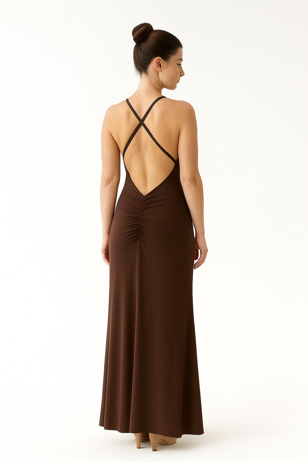 Robe Longue Femme | Bretelles Fines | Élégance Minimaliste et Fluide