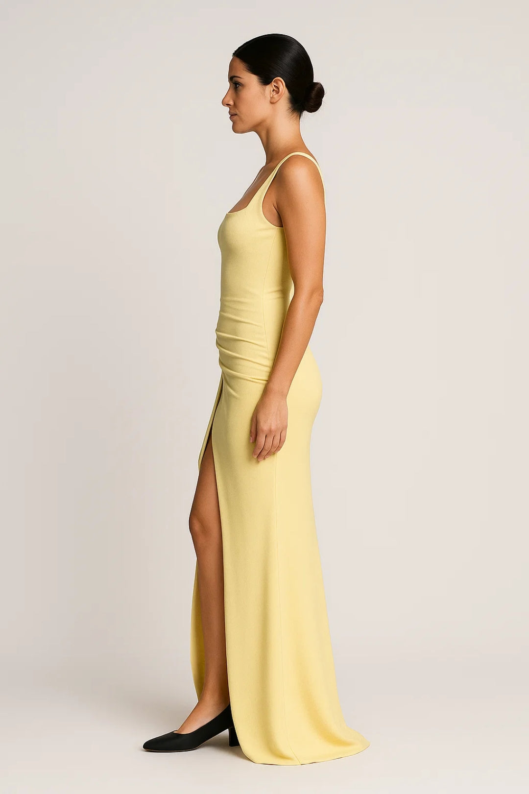 Robe Longue Fendue | Robe de Soirée Ajustée | Légère et Respirante