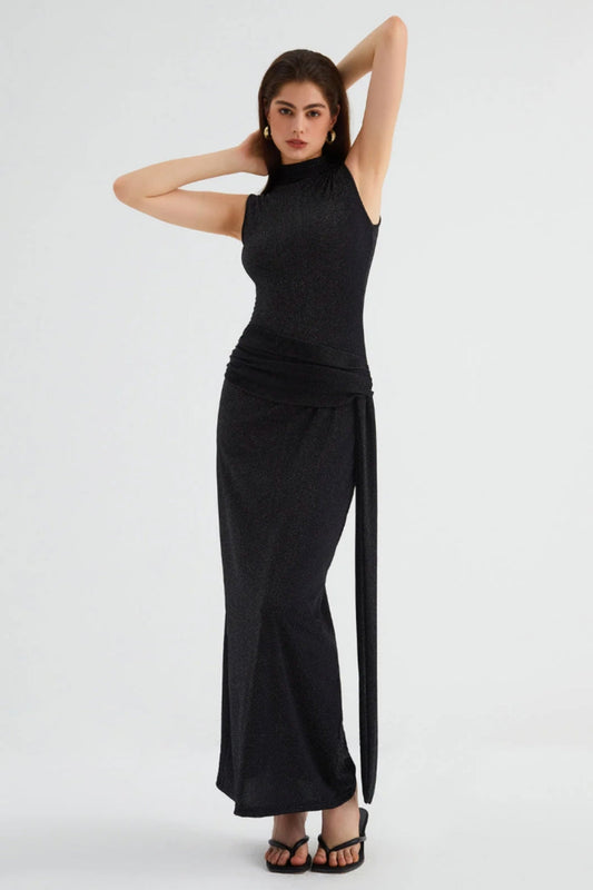 Robe Longue Fendue | Robe de Soirée Élégante | Fluide et Moderne