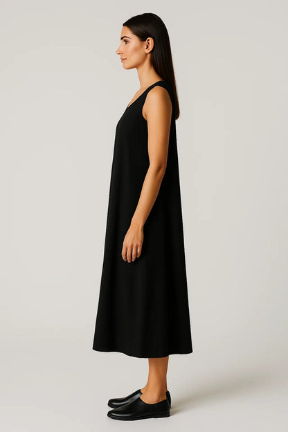 Robe Longue Sans Manches en Lin | Lin Naturel | Confort Estival