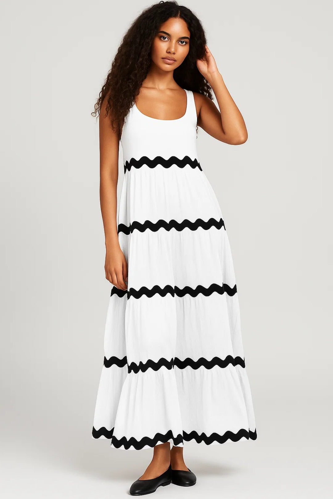 Robe Longue Volumineuse | Robe Sans Manches Décontractée | Légère et Respirante