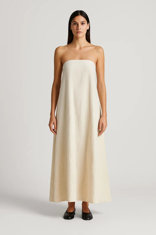Robe Longue en Lin | Lin Naturel | Légère et Respirante