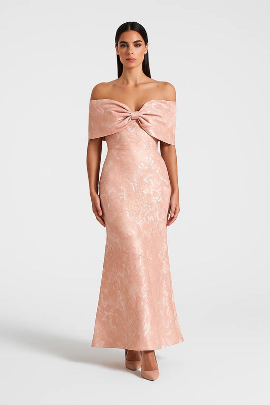 Robe Longue Épaules Dénudées | Robe de Soirée Élégante | Légère et Respirante