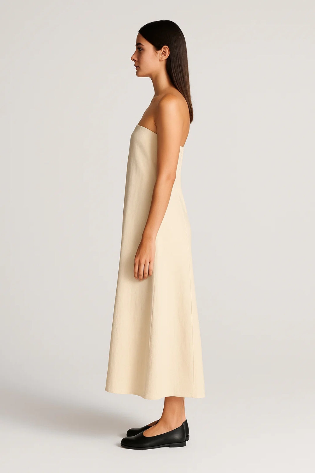 Robe Longue Épurée | Robe Bustier Femme | Légère et Respirante