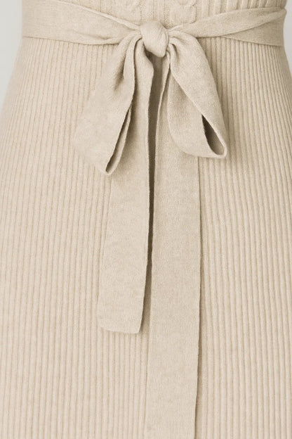 Robe Maille Élégante | Robe midi à manches longues | Confortable et Structurée