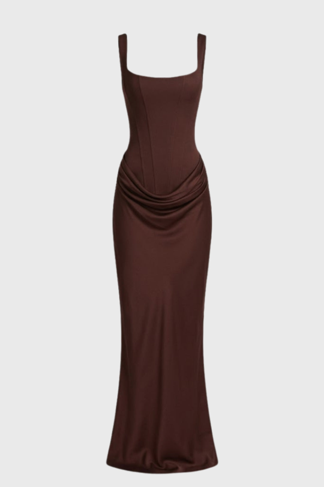 Robe Maxi Femme - Bustier Corseté avec Jupe Drapée | Élégant