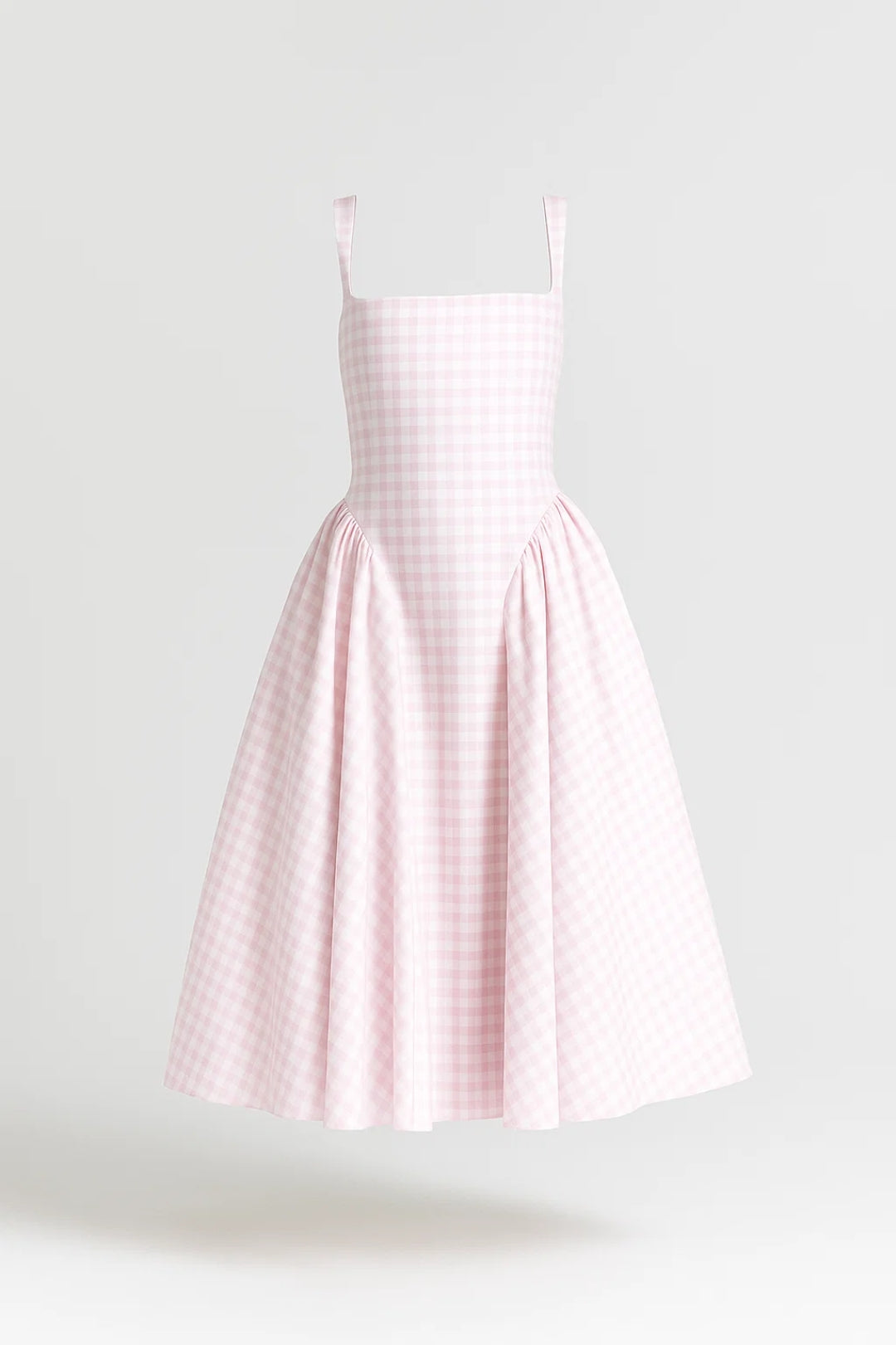 Robe Mi-Longue à Carreaux | Robe d’Été Rétro | Légère et Respirante