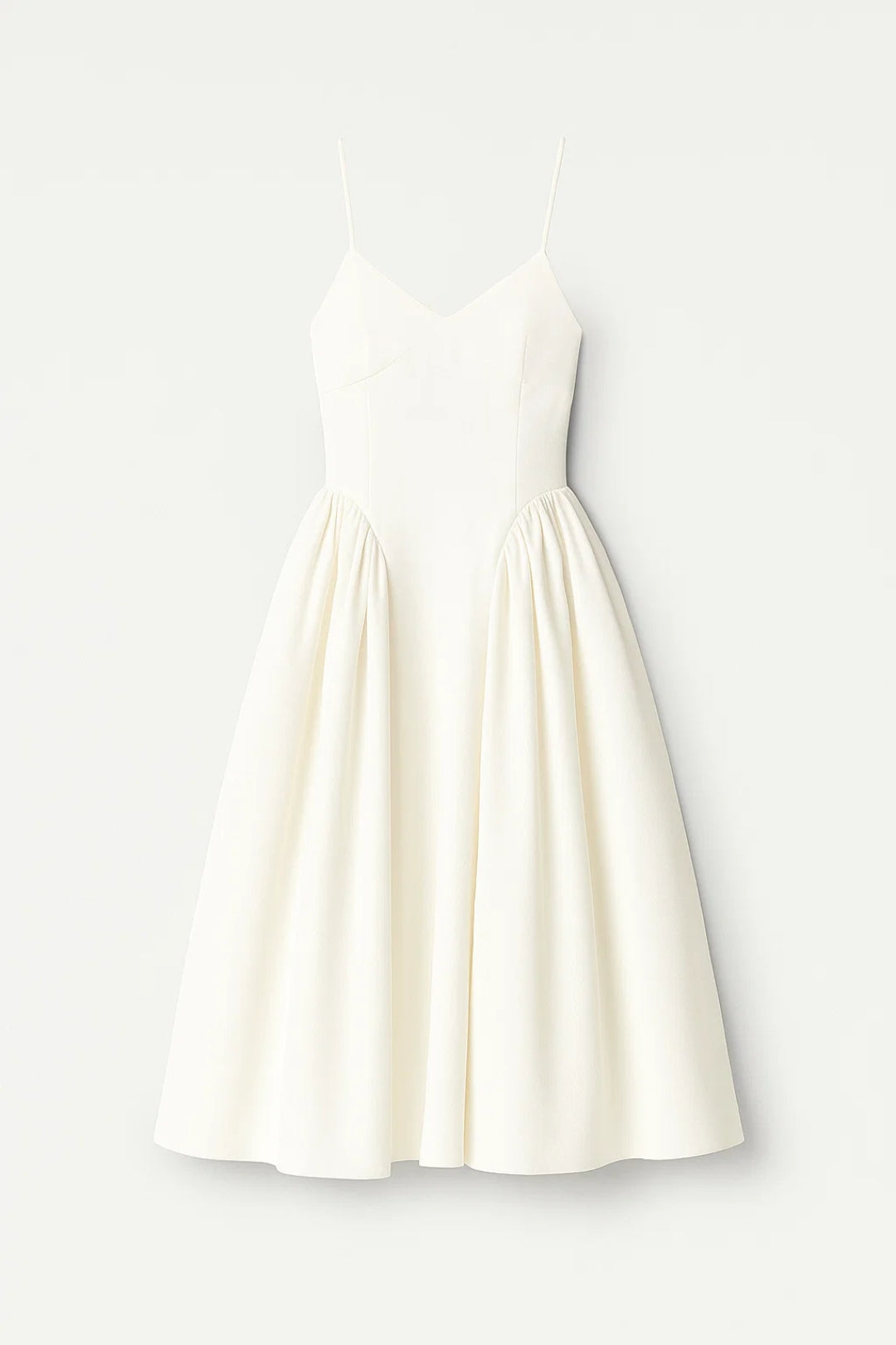 Robe Mi-Longue Cintrée | Robe Évasée à Bretelles | Légère et Respirante