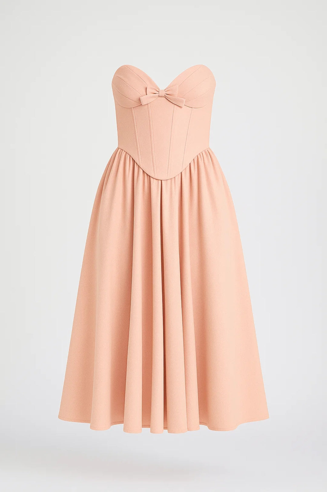 Robe Mi-Longue à Corset | Robe Sans Bretelles Élégante | Légère et Respirante