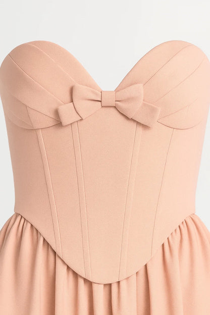 Robe Mi-Longue à Corset | Robe Sans Bretelles Élégante | Légère et Respirante