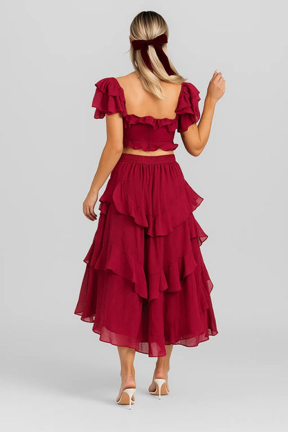 Robe Mi-Longue Volantée | Robe Bohème Féminine | Légère et Fluide