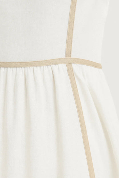 Robe Midi à Bretelles Fines | Robe d'Été Structurée | Légère et Respirante