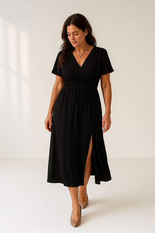 Robe Longue Femme | Taille Smockée Confort | Tissu Ultra-Doux Éco