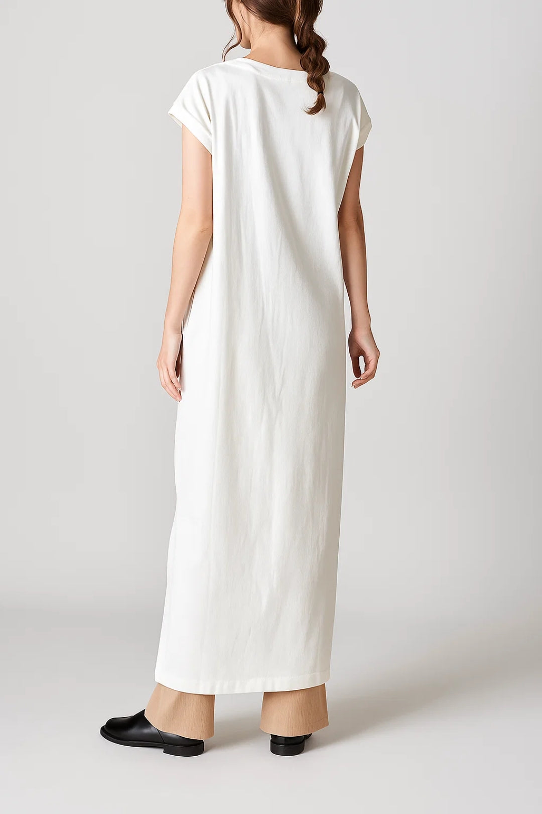 Robe T-Shirt Longue | Robe Décontractée Minimaliste | Légère et Respirante