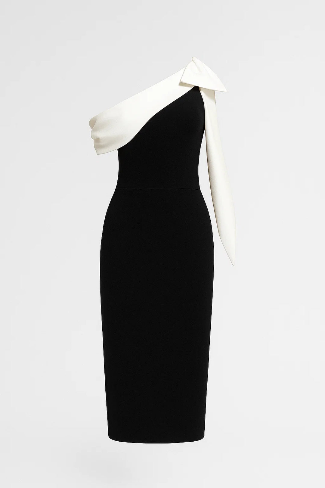 Robe asymétrique bicolore | Robe midi élégante | Légère et respirante