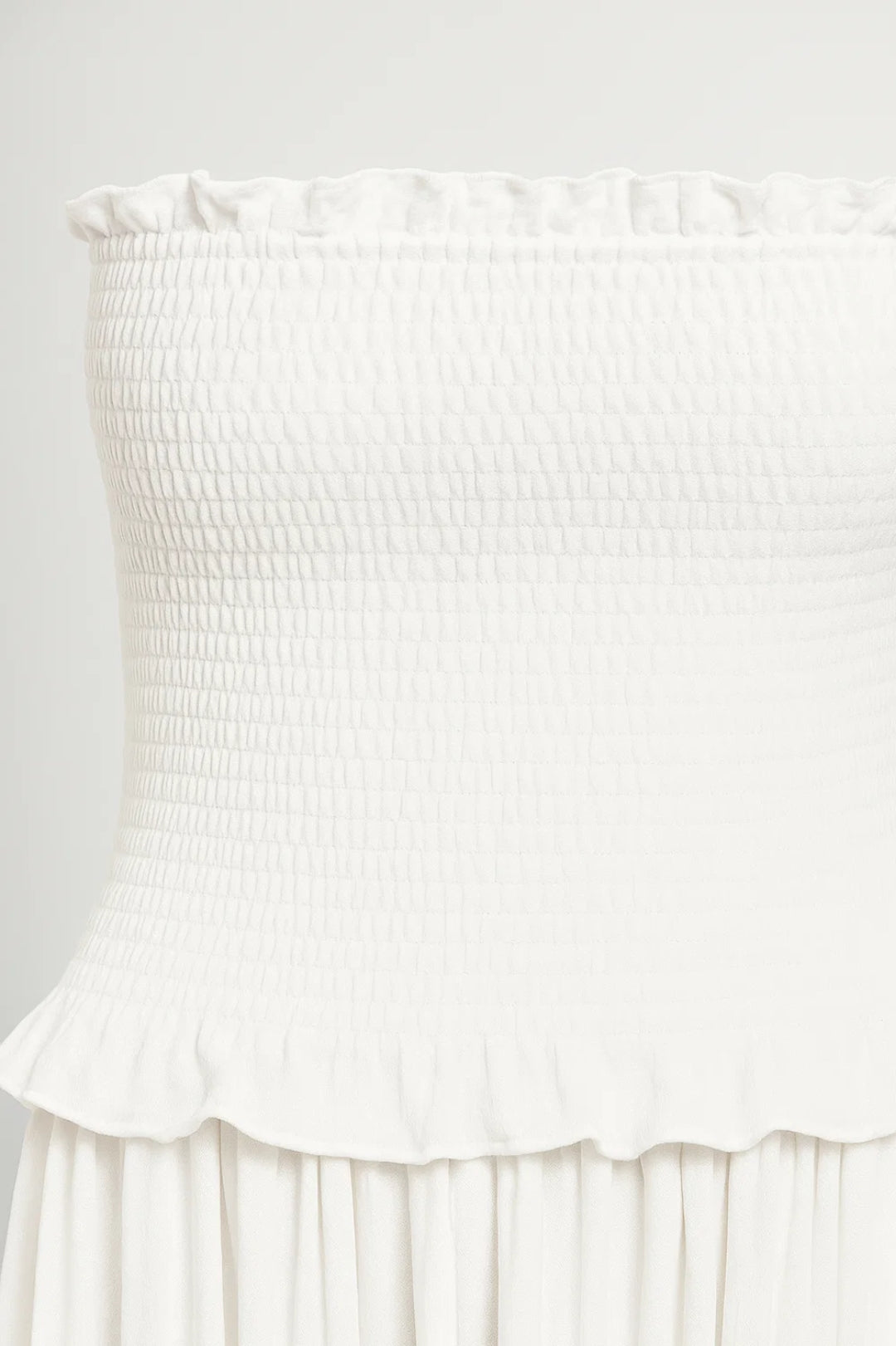 Robe bustier smockée | Robe longue d’été fluide | Légère et respirante