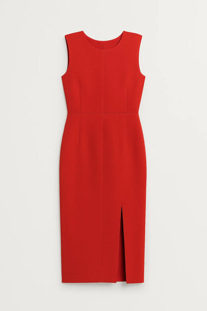Robe crayon chic | Robe midi sans manches | Légère et respirante