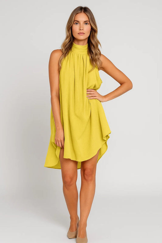 Robe d'Été Asymétrique | Robe courte sans manches | Légère et Moderne