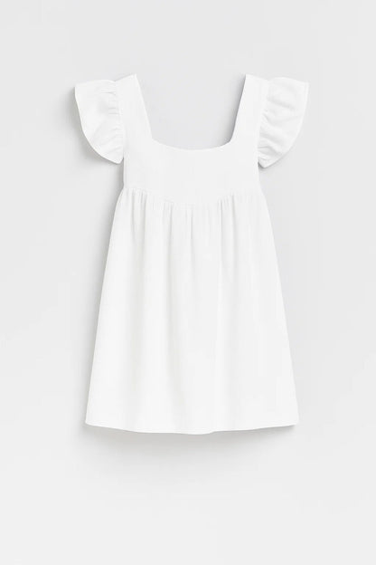 Robe d'été décontractée | Robe courte à manches volantées | Léger et respirant