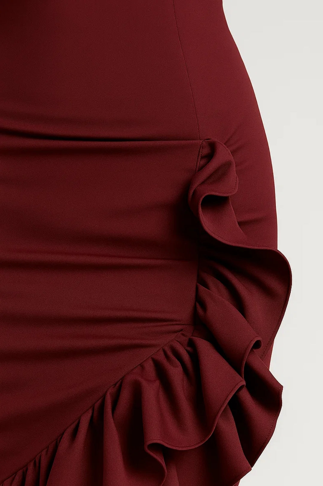 Robe de Soirée à Volants | Robe Fendue Bustier | Légère et Respirante