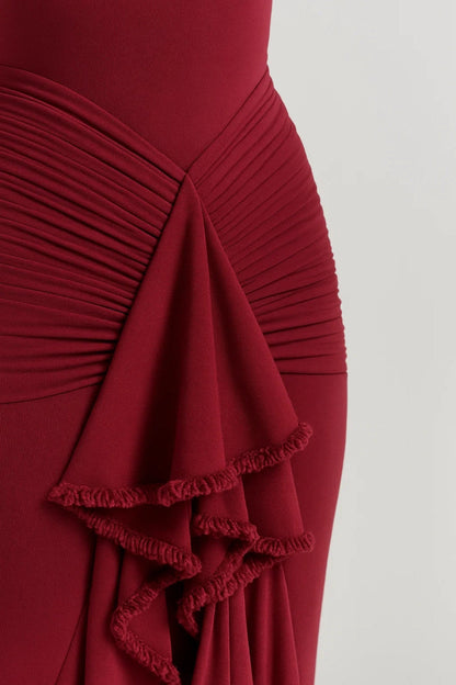 Robe de soirée élégante | Robe longue à volants | Léger et respirant