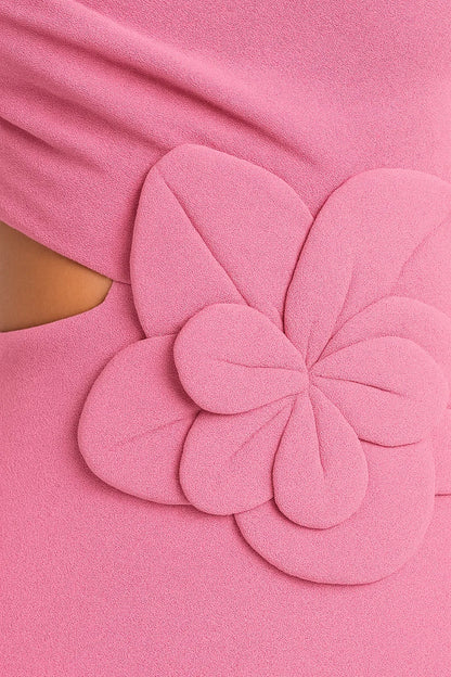 Robe fleurie asymétrique | Robe longue une épaule | Légère et respirante