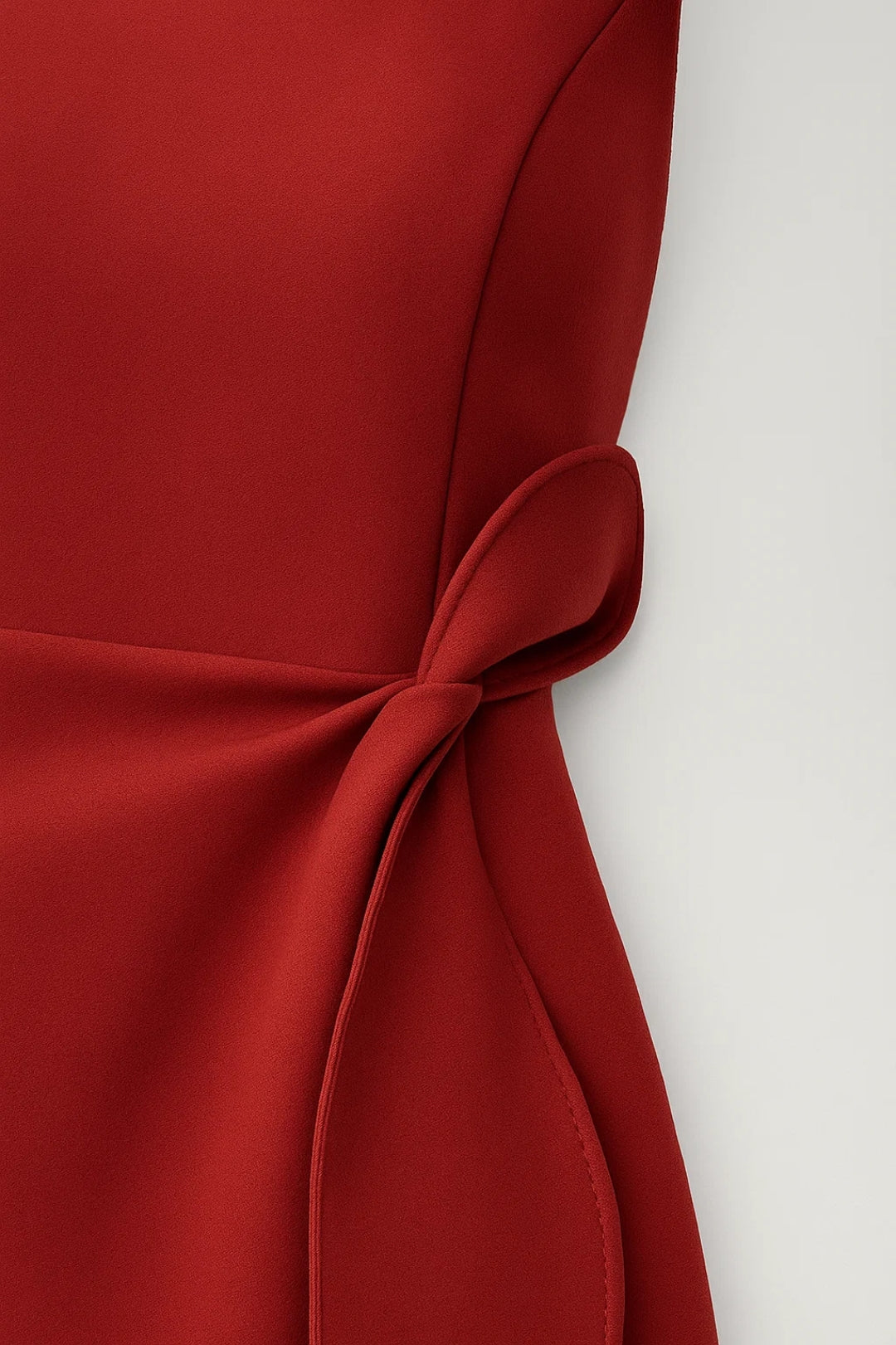 Robe élégante à volant noué | Robe midi sans manches | Légère et respirante