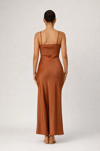 Robe Maxi Femme - Bretelles Fines Fendue Dos Nu | Élégante