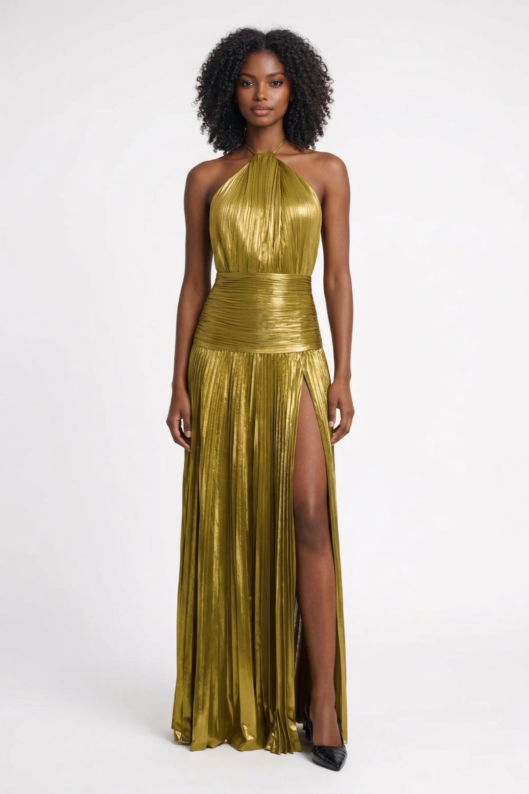 Robe longue Femme | soirée & gala | fente haute satinée pour Printemps